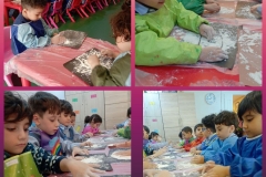 نقاشی با آرد و تقویت حس لامسه کارگاه مسی پلی